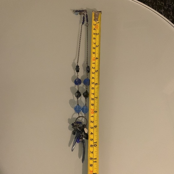 Stunning Blue Mixed Material Necklace - Picture 5 of 5